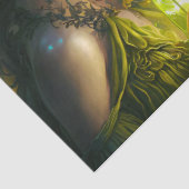 Fantasy Beautiful Green Forest Fairy Decoupage Seidenpapier (Detail)