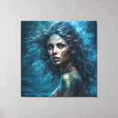 Fantasy Beautiful Siren Mermaid Princess Leinwanddruck (Vorderseite)