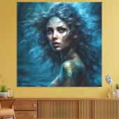 Fantasy Beautiful Siren Mermaid Princess Leinwanddruck (Insitu (Wohnzimmer))