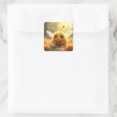 Fantasy Bee Bug Sun Quadratischer Aufkleber (Tasche)