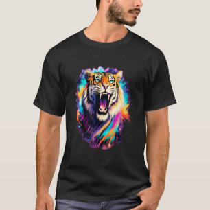 Fantasy Bengal Tiger Bold Vibranurs Stars Twi T-Shirt