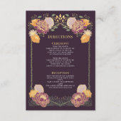 Fantasy Bezauberter Blumengarten Hochzeitsrichtung Begleitkarte (Vorderseite)