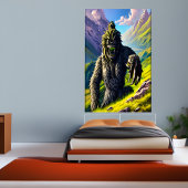 Fantasy-Biest im Wald | AI Art Poster