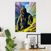 Fantasy-Biest im Wald | AI Art Poster (Heimbüro)