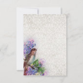 Fantasy Bird Wedding RSVP Karte (Rückseite)