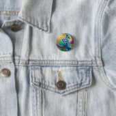 Fantasy Birds Blue Jay Button (Beispiel)