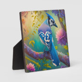 Fantasy Birds Blue Jay Fotoplatte (Vorderseite)