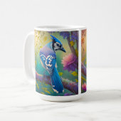Fantasy Birds Blue Jay Kaffeetasse (Vorderseite Links)