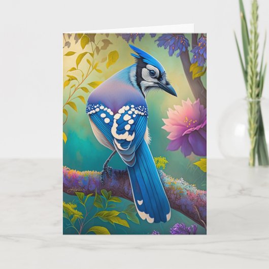 Fantasy Birds Blue Jay Karte (Vorderseite)