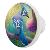 Fantasy Birds Blue Jay Keramikknauf (Rechts)
