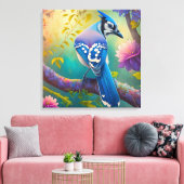 Fantasy Birds Blue Jay Leinwanddruck (Insitu (Wohnzimmer))