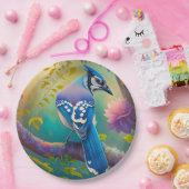Fantasy Birds Blue Jay Pappteller (Party)
