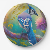 Fantasy Birds Blue Jay Pappteller (Vorderseite)