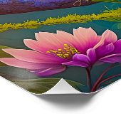 Fantasy Birds Blue Jay Poster (Ecke)