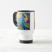 Fantasy Birds Blue Jay Reisebecher (Vorderseite Links)