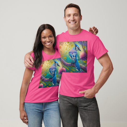 Fantasy Birds Blue Jay T-Shirt (Unisex)