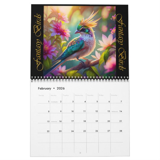 Fantasy Birds Iridescent Series Kalender (Feb 2026)