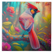 Fantasy Birds Männlicher Kardinal Fliese (Vorderseite)