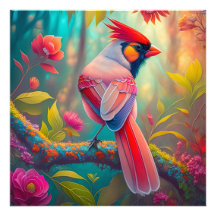 Fantasy Birds Männlicher Kardinal