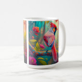 Fantasy Birds Männlicher Kardinal Kaffeetasse (VorderseiteRechts)