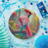 Fantasy Birds Männlicher Kardinal Pappteller (Party)