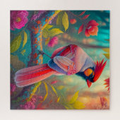 Fantasy Birds Männlicher Kardinal Puzzle (Horizontal)