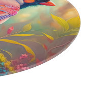 Fantasy Birds Männlicher Kardinal Schneidebrett (Ecke)