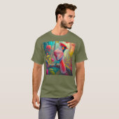 Fantasy Birds Männlicher Kardinal T-Shirt (Vorne ganz)