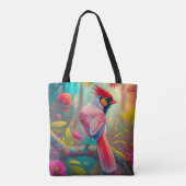 Fantasy Birds Männlicher Kardinal Tasche (Rückseite)