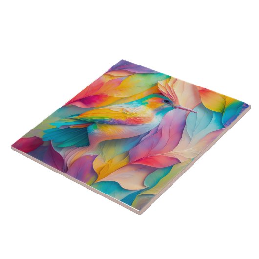 Fantasy Birds Silk Bird Fliese (Seite)