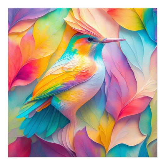 Fantasy Birds Silk Bird Fotodruck (Vorne)