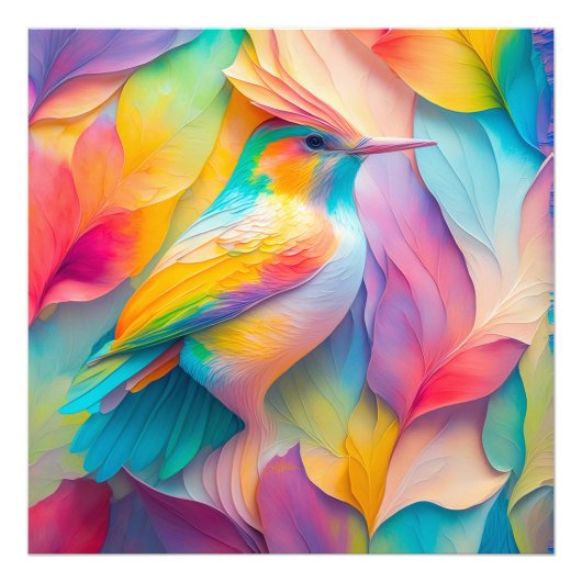 Fantasy Birds Silk Bird Fotodruck (Vorne)