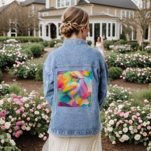 Fantasy Birds Silk Bird Jeansjacke