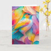 Fantasy Birds Silk Bird Karte (Gelbe Blume)