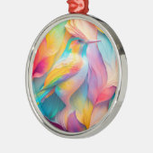 Fantasy Birds Silk Bird Ornament Aus Metall (Links)