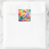 Fantasy Birds Silk Bird Quadratischer Aufkleber (Tasche)