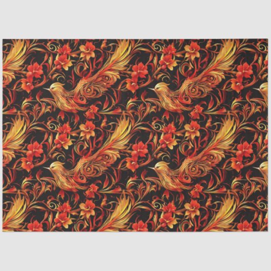 Fantasy Birds Tissue Paper Seidenpapier (Vorderseite)