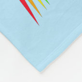 Fantasy Birthday Unicorn Regenbogen und Wolken Fleecedecke (Ecke)
