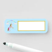 Fantasy Birthday Unicorn Regenbogen und Wolken Namensschild (Beispiel)