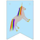 Fantasy Birthday Unicorn Regenbogen und Wolken Wimpelkette (Dritte Fahne)