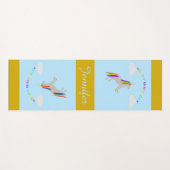 Fantasy Birthday Unicorn Regenbogen und Wolken Yogamatte (Vorderseite (Horizontal))