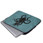 Fantasy Black and Blue Kraken aus dem Tiefen Meer Laptopschutzhülle (Vorne Knopf)