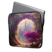 Fantasy Bläserhof Rosa Baum Laptopschutzhülle (Vorderseite Links)
