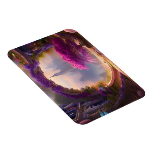 Fantasy Bläserhof Rosa Baum Magnet (Rechte Seite)