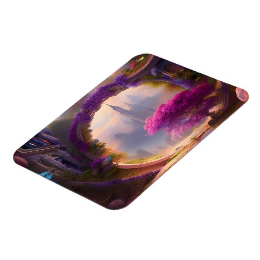 Fantasy Bläserhof Rosa Baum Magnet (Linke Seite)