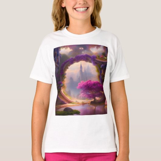 Fantasy Bläserhof Rosa Baum T-Shirt (Vorderseite)