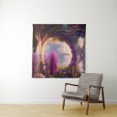 Fantasy Bläserhof Rosa Baum Wandteppich (Beispiel (Horizontal))