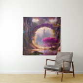 Fantasy Bläserhof Rosa Baum Wandteppich (Beispiel)