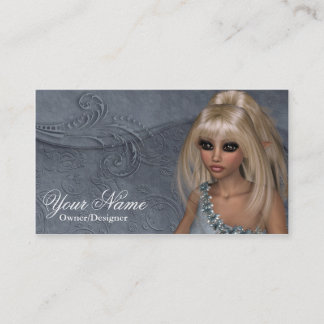 Fantasy Blonde Fairy Hübsch Business Card Visitenkarte