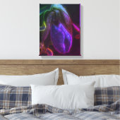 Fantasy Blue Abstrakt Lady Slipper Blume Art Leinwanddruck (Insitu (Schlafzimmer))